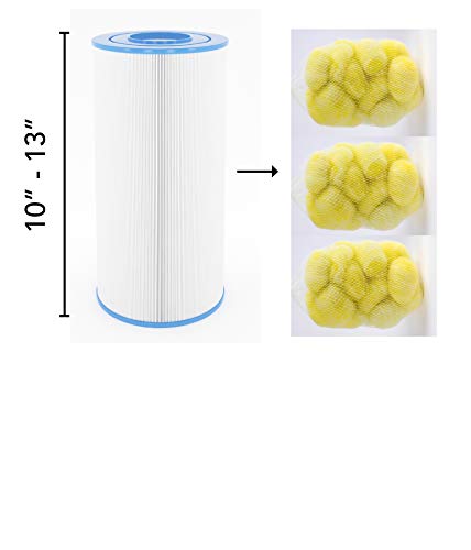 Filter Minion, 2 Pouch FM2P-G Replacement Filter for Hot Tub/Spa & Above Ground Pools, Standard Cartridges 6"-8" Tall, Yellow