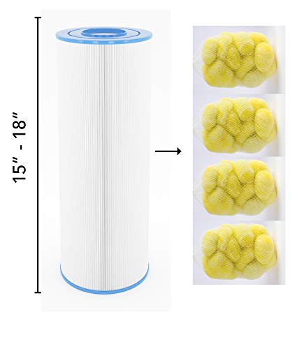 Filter Minion, 2 Pouch FM2P-G Replacement Filter for Hot Tub/Spa & Above Ground Pools, Standard Cartridges 6"-8" Tall, Yellow