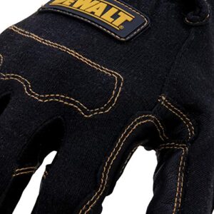 DEWALT Short Cuff Durable Welding and Fabricator Gloves, Abrasion-Resistant Leather Palm, Constructed of Fire-Resistant Materials, Kevlar Stitching, Knuckle Guard, Large