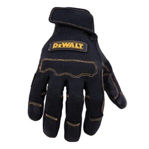 DEWALT Short Cuff Durable Welding and Fabricator Gloves, Abrasion-Resistant Leather Palm, Constructed of Fire-Resistant Materials, Kevlar Stitching, Knuckle Guard, Large