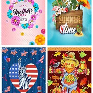 Seasonal Garden Flags Set of 12 Double Sided Burlap 12.5 x 18 Inch Valentine House Flag Garden Flags for OutsideNew Year Garden Flag Valentine Garden Flag st Patrick Flag for Outdoor Decorations Flags