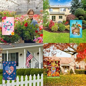 Seasonal Garden Flags Set of 12 Double Sided Burlap 12.5 x 18 Inch Valentine House Flag Garden Flags for OutsideNew Year Garden Flag Valentine Garden Flag st Patrick Flag for Outdoor Decorations Flags