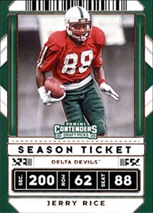 2020 contenders draft (ncaa) football season ticket #49 jerry rice mississippi valley state delta devils official panini america trading card