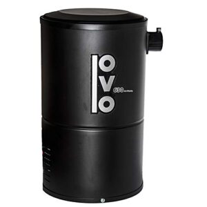 ovo, black compact and powerful central vacuum system, condo vac, 630 air watts, use with disposable bags, 18l or 4.75gal