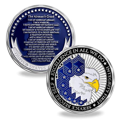 United States Air Force Airman's Creed Military Challenge Coin Collectible Veteran Gift