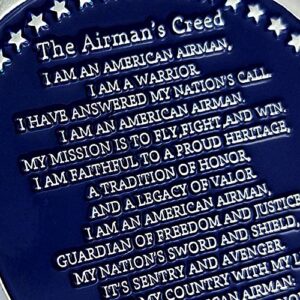 United States Air Force Airman's Creed Military Challenge Coin Collectible Veteran Gift