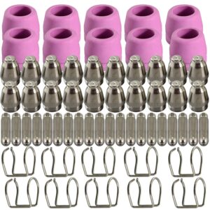 awlolwa 60pcs plasma cutter torch consumables nozzles tips kit for sg-55 ag-60 40/50/61 amp…