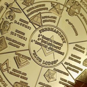 Masonic Challenge Coin Square Compass Freemason Lodge Family Map Working Tools