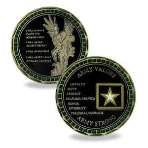 u.s. army values military coins soldier creed challenge coin