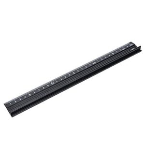 L-Type Cutting Ruler Aluminum Alloy Metal Craft Safety Ruler Measurement Drafting Tool with Rubber Strip for Measuring Leather (L-Type 30cm)