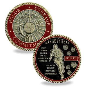 usmc challenge coin - veteran marine corps semper fi military coin