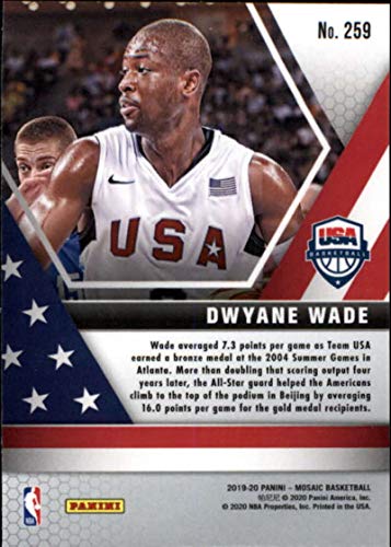 2019-20 Panini Mosaic #259 Dwyane Wade USA Basketball NBA Basketball Card NM-MT