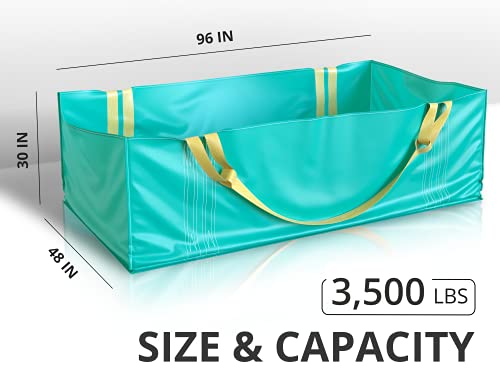 Skywin Dumpster Bag - Foldable and Reusable Construction Bags for Waste, Multiple Times Use During Renovations Tear Resistant and Can Hold Up to 3,500 lbs,pack of (1)
