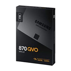 Samsung 870 QVO 1 TB SATA 2.5 Inch Internal Solid State Drive (SSD) (MZ-77Q1T0)