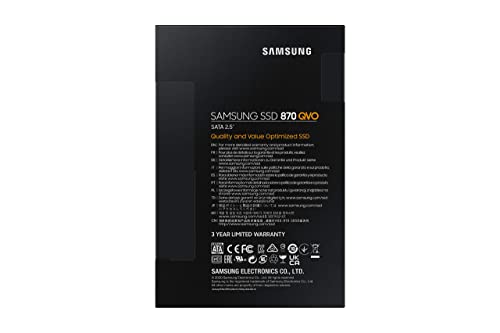 Samsung 870 QVO 1 TB SATA 2.5 Inch Internal Solid State Drive (SSD) (MZ-77Q1T0)