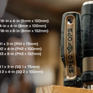 Spec Ops Tools 8-Piece Screwdriver Set, Phillips, Slotted, Square, Magentic Tip, Cr-Mo Steel Shaft