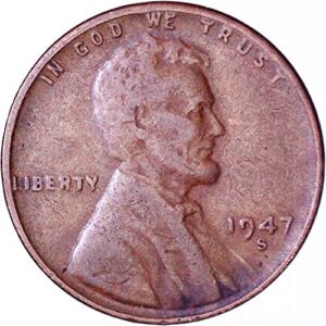 1947 s lincoln wheat cent 1c very fine