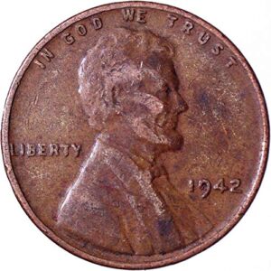 1942 lincoln wheat cent 1c very fine