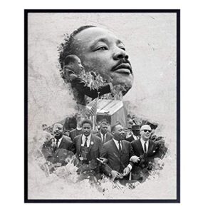 dr martin luther king, mlk, civil rights art - african american wall decor, decoration for living room, bedroom, office - gift for black history month - unframed black lives matter poster print photo