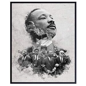 Dr Martin Luther King, MLK, Civil Rights Art - African American Wall Decor, Decoration for Living Room, Bedroom, Office - Gift for Black History Month - UNFRAMED Black Lives Matter Poster Print Photo