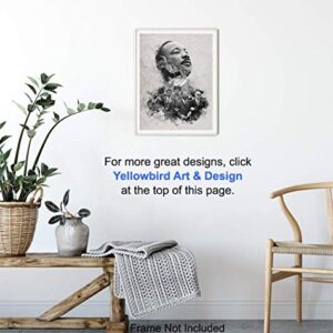 Dr Martin Luther King, MLK, Civil Rights Art - African American Wall Decor, Decoration for Living Room, Bedroom, Office - Gift for Black History Month - UNFRAMED Black Lives Matter Poster Print Photo