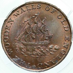 1795 unknown 1795 ENGLAND UK Middlesex Duke of York MAN-O-WAR Denomination_in_description MS 66 RB PCGS