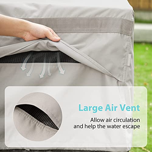 MR. COVER Outdoor Sectional Cover Waterproof, V-Shaped Patio Furniture Covers, Outdoor Couch Cover, 100L (on Each Side) x 33.5D x 31H Inches, Rip-Resistant & UV-Protection, Beige