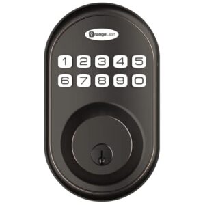 orangelion keyless entry deadbolt lock, electronic keypad door lock, auto lock, 1 touch locking, 20 user codes, easy to install, oil rubbed bronze