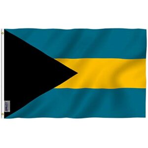 anley fly breeze 3x5 foot bahamas flag - vivid color and fade proof - bahamian caribbean flags polyester with brass grommets 3 x 5 ft