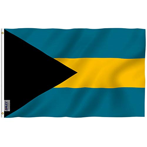 ANLEY Fly Breeze 3x5 Foot Bahamas Flag - Vivid Color and Fade Proof - Bahamian Caribbean Flags Polyester with Brass Grommets 3 X 5 Ft