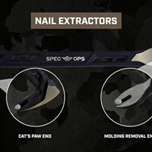 Spec Ops Tools 10" Nail Puller Cats Paw Pry Bar, High-Carbon Steel, 3% Donated to Veterans,