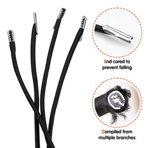 FANLG 4PCS Zero Gravity Chair Replacement Cords, Replacement Laces for Antigravity Chair, Patio Recliners Repair Cord, Bungee Elastic Lounge Chair Cord, Made of Latex, Recliner Replacement Parts-Black
