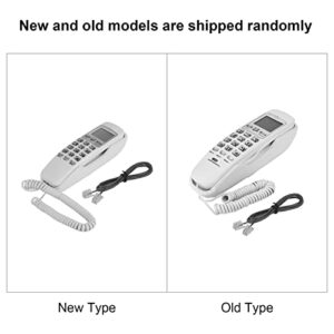 Landline Wall Phones, Wired Wall-Mounted Landline Mini Extension with Incoming Call Display,One-Button Redial,Call Search,Thundering Protection,Noise Cancelling Function,for Home Office Hotel