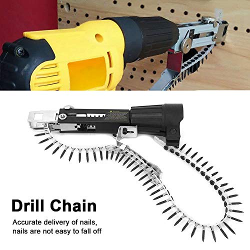 Fafeicy 3pcs Woodwork Automatic Nail Gun Adapter, Electric Drill Chain Attachment Set, 502g, Impact Driver