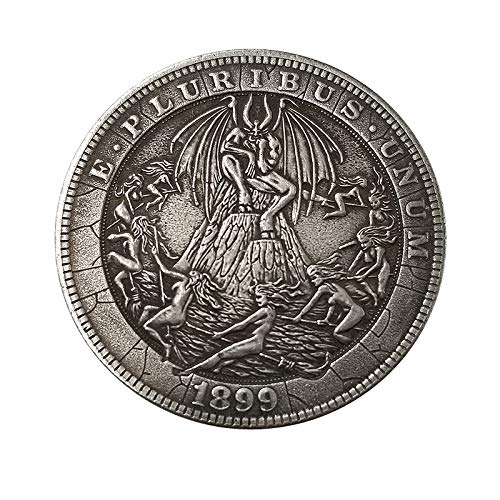 VanSP Copy 1899 U.S Hobo Coin - Devil and Witch Silver Plated Replica Commemorative Coin Morgan Dollar Coin