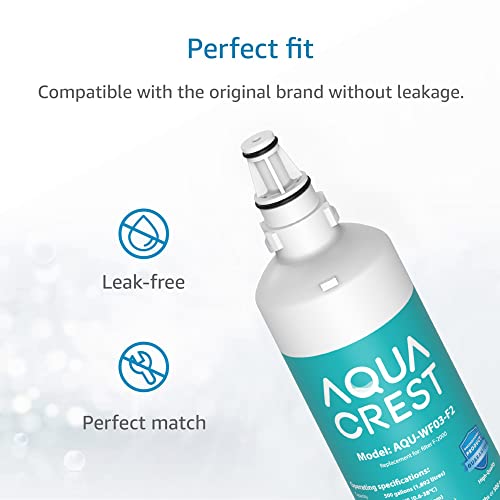 AQUA CREST F-2000 Under Sink Water Filter, Model No.WF03-F2, Replacement for F-2000 & F-2000s, F-1000 & F-1000S Filtration System and AquaPure AP Easy C-Complete, 4204490, Pack of 3