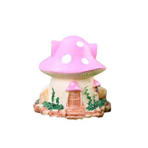 Shineweb Cartoon Mushroom House Resin DIY Miniature Micro Landscape Bonsai Garden Decor Decoration Accessory Outdoor Statues Red