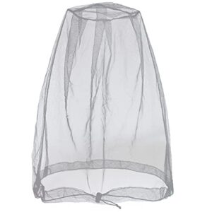 cinvo head net hat bug net face netting for bugs no see ums insects gnats biting midges from outdoor activities, spacious net room works over most hats comes with free stock pouches- grey