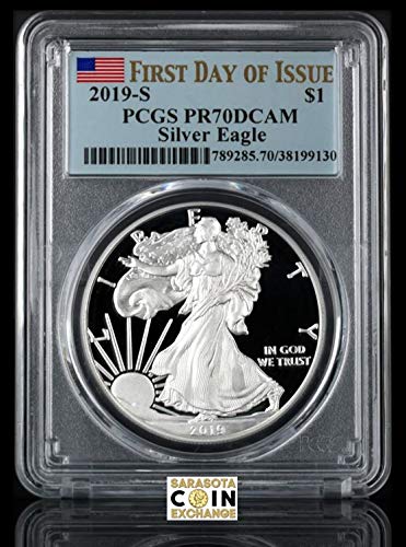 2019 S American Silver Eagle Proof S S Mint Mark $1 PR-70 PCGS DCAM