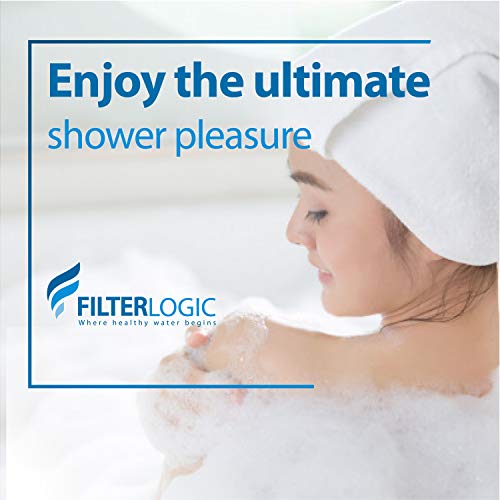 Filterlogic WHR-140 Shower Filter Replacement Cartridge for Culligan® WHR-140, WSH-C125, ISH-100, HSH-C135, Shower Head Water Filter, with Advanced KDF Filtration Material, 3 Pack
