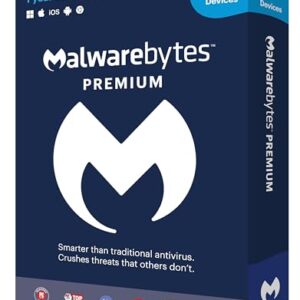 Malwarebytes Premium | 1 Year, 5 Device | PC, Mac, Android [Online Code]