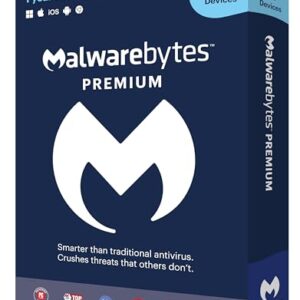 Malwarebytes Premium | 1 Year, 10 Device | PC, Mac, Android [Online Code]