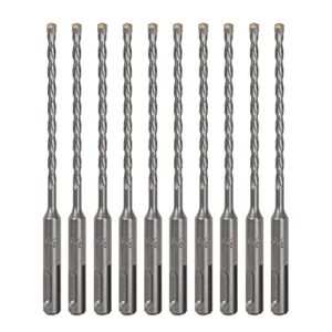 sabre tools 10-pack sds plus 3/16" x 6" rotary hammer drill bits, carbide tipped for brick, stone and concrete