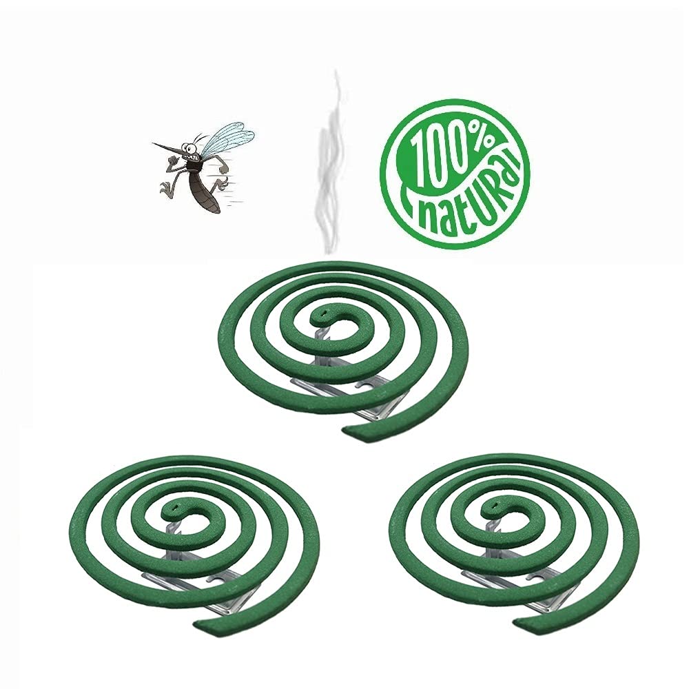 Citronella Coils - Outdoor Use - Each Coil could last for 5-7 Hours - 2 Pack Contains 16 coils & 2 Coil Stands