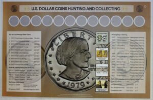 u.s. dollar coins hunting and collecting 11" x 17" laminated coin sorting mat