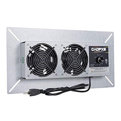 CADPXS Crawlspace Ventilation Fan, Crawlspace Fan vent with humidistat, Dehumidistat & Freeze Protection Thermostat, for Crawl Spaces/Basement/Garage/Attic/Hydroponics Grow Tents (220 CFM Air Out)