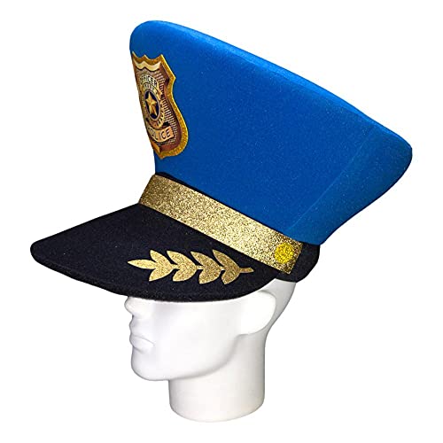 FOAM PARTY HATS: Giant Police Hat - Police Officer Gift Hat - Cosplay Police Hat - Gifts for Him/Her Hat - Photo Booth Props