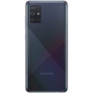 Samsung Galaxy A71 (128GB, 6GB) 6.7", 64MP Quad Camera, Single SIM, 25W Fast Charger, Android 10, GSM Unlocked US + Global 4G LTE International Model A715F (Prism Crush Black) (Renewed)