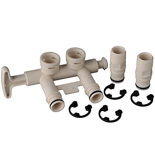 7345388 - Water Softener Bypass Valve Assembly Kit with (2) Adapters, (4) Clips, and (4) O-rings