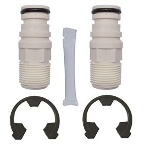7280203 - water softener installation adapter kit with (2) clips, (2) o-rings and silicone o-ring lubricant